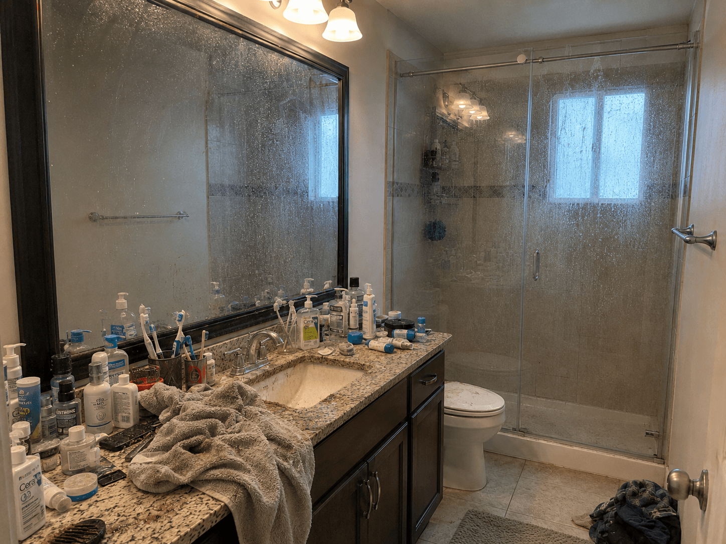 Before: Primary bathroom shower