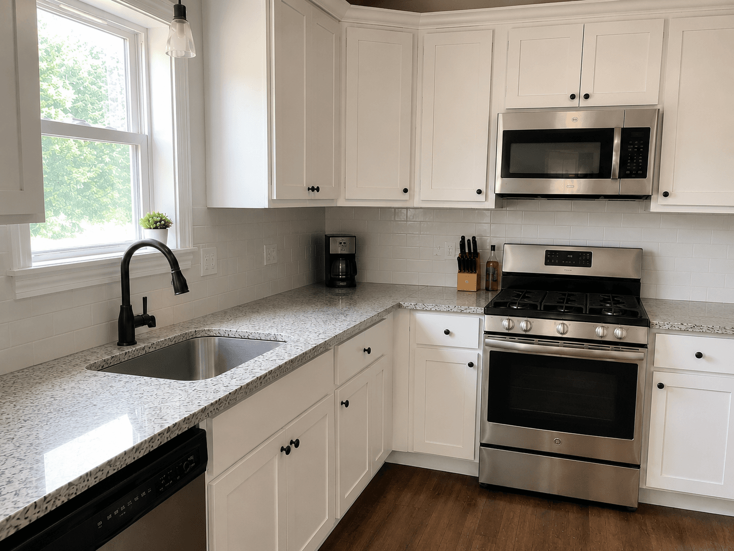 After: Kitchen counters & backsplash