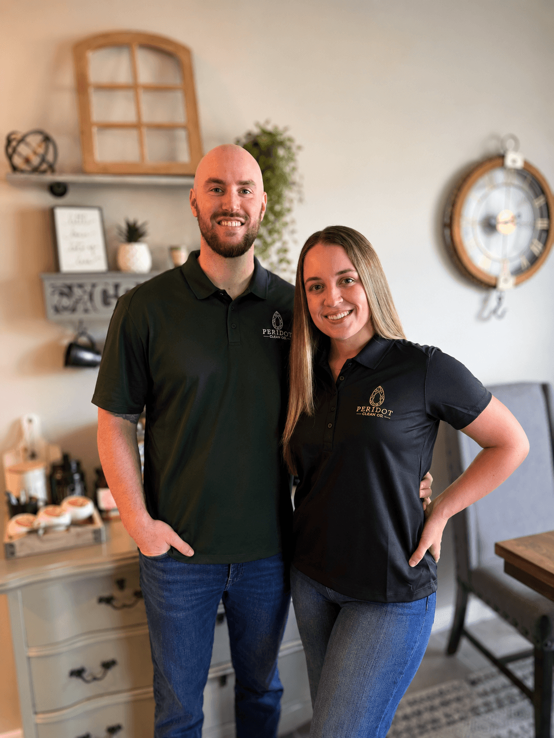 Mat and Jordan, owners of Peridot Cleaning Company